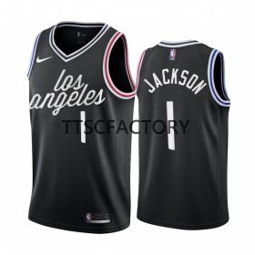 Camiseta Hombre NBA Los Angeles Clippers Reggie Jackson 1 Nike 2022-23 City Edition Negro Swingman